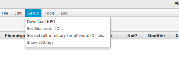 PhenoteFX setup